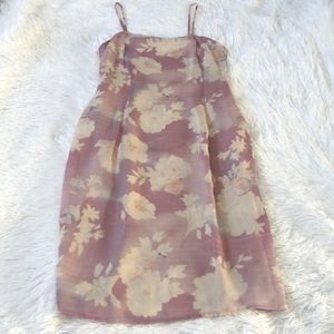 Georgio Armani Italy Floral Silk Spaghetti Stap Dress Size 40EU (~ 4/6 U…